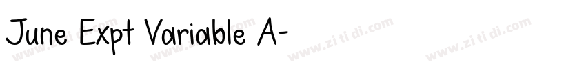 June Expt Variable A字体转换